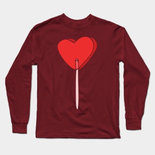 Heart Shaped Valentines Sucker Long Sleeve T-Shirt